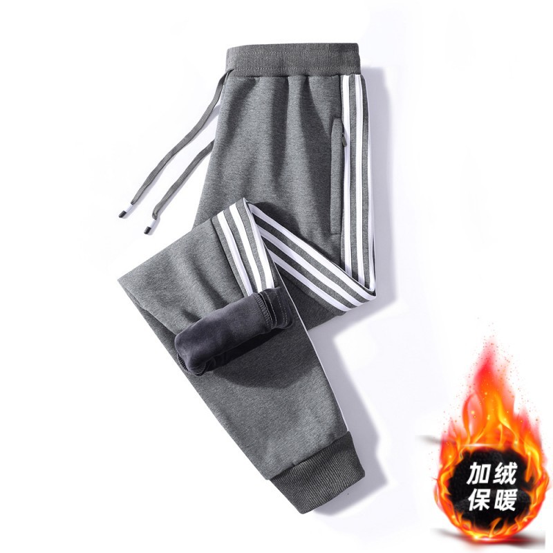 Algodón puro de cuatro colores L - 8XL grasa 95 algodón 2023 nuevo otoño y invierno para hombres tres barras sueltas y veludo