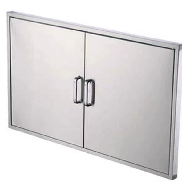 Оптовая цена Коммерческая дверь шкафа с съемной ручкой Коммерческая открытая дверь шкафа из нержавеющей стали для барбекю