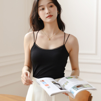 Beautiful back Underwear camisole vest summer Integrated Internal lap Small chest Gather Sternum undergarment covering the chest and abdomen Emptied Wrap chest