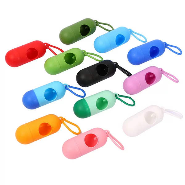Pet toilet pill type empty shell dog capsule portable garbage shell storage box in stock wholesale pet supplies