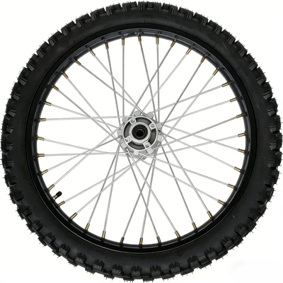 Front Wheel 80/100-19 Rear Wheel: Motorcycle wheel hub - front-19-black-wheel