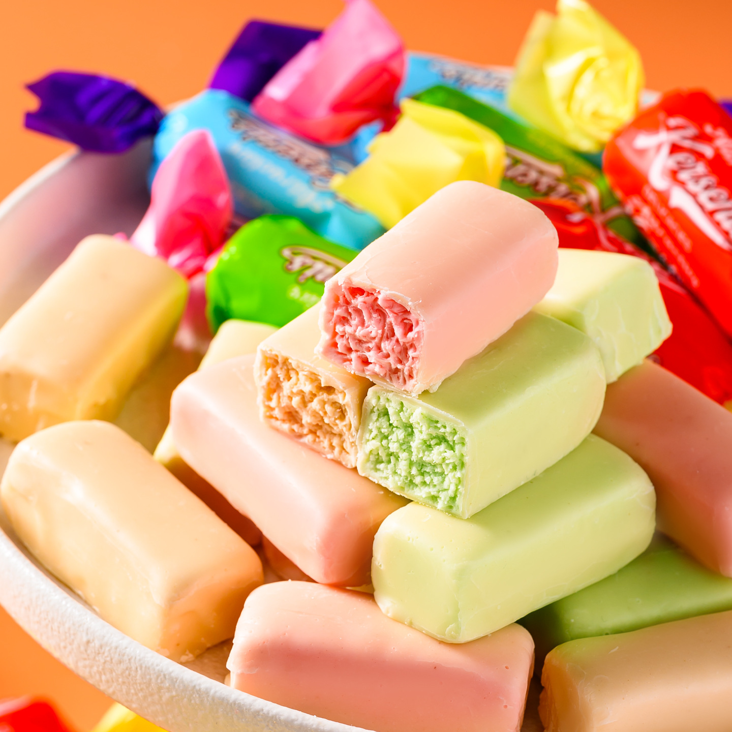 Russian-Style Flavored Three-Color Yogurt Chocolate-Filled Fruit-Flavored Candy Bagged Snacks Wholesale
