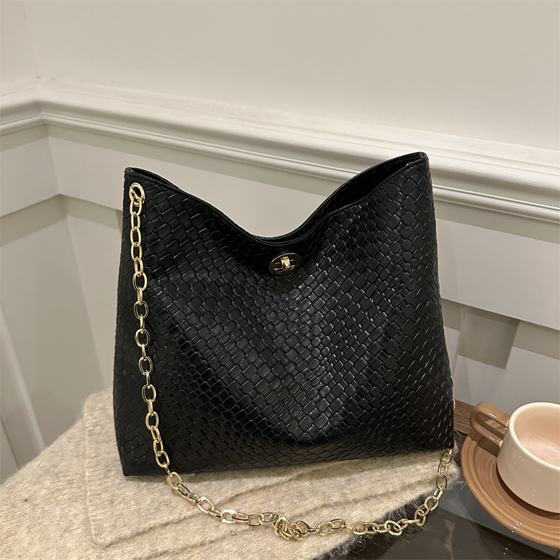 Bolsa de hombro retro de cerradura de invierno 2024 nueva combinación de cadenas de alta calidad bolso de brazo bolso