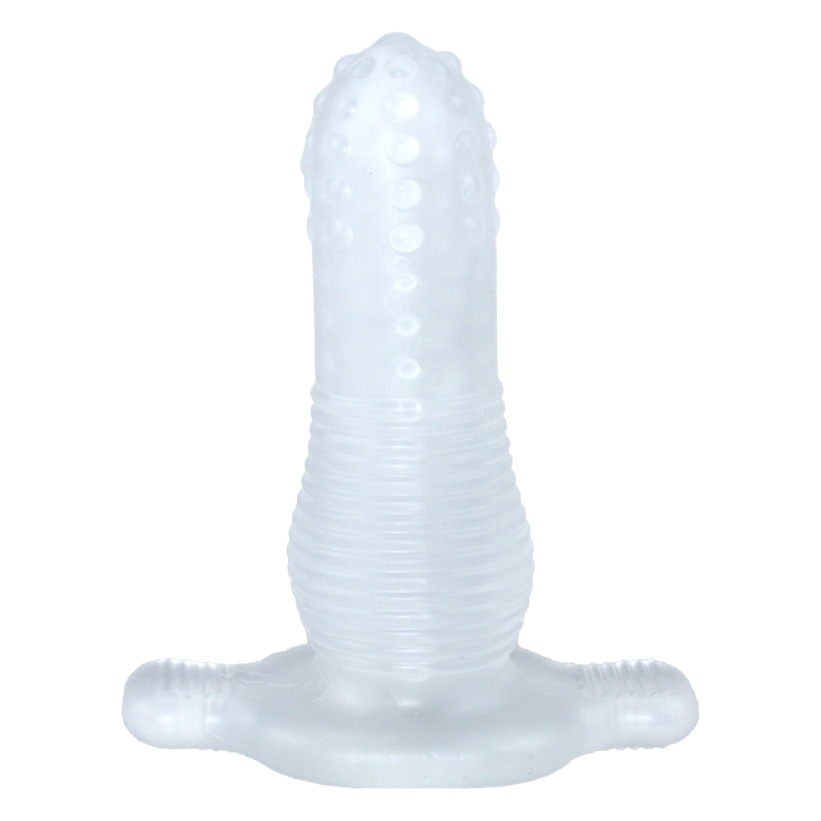 Tapón anal hueco para hombres, condón anal con forma de diente de lobo para hombres gay, funda para dildo gay, juguetes sexuales para hombres, suministro exclusivo transfronterizo.