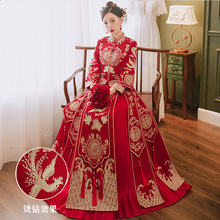 秀禾服新娘2022年新款龍鳳褂婚紗中式結婚禮服秀和服秀禾顯瘦旗袍