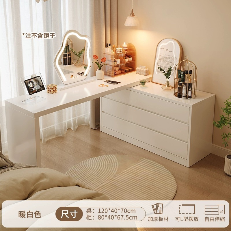 Tocador de esquina Dormitorio simple y moderno 2024 nuevo gabinete tocador dormitorio integrado gabinete de esquina escritorio de computadora