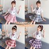 Student pleated skirt, set, summer clothing, children's shirt