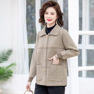 Весенняя куртка для матери, весенний кардиган, жакет, для среднего возраста, коллекция 2023, городской стиль