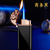 Creative metal tiger head windproof lighter inflatable personality tiger head straight into the blue flame lighter cross -border wholesale