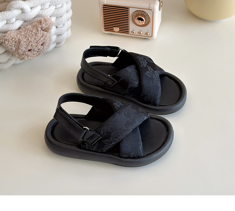 Kids Adjustable Strap Sandals Soft Sole Non Slip Beach Shoes_voghion.com
