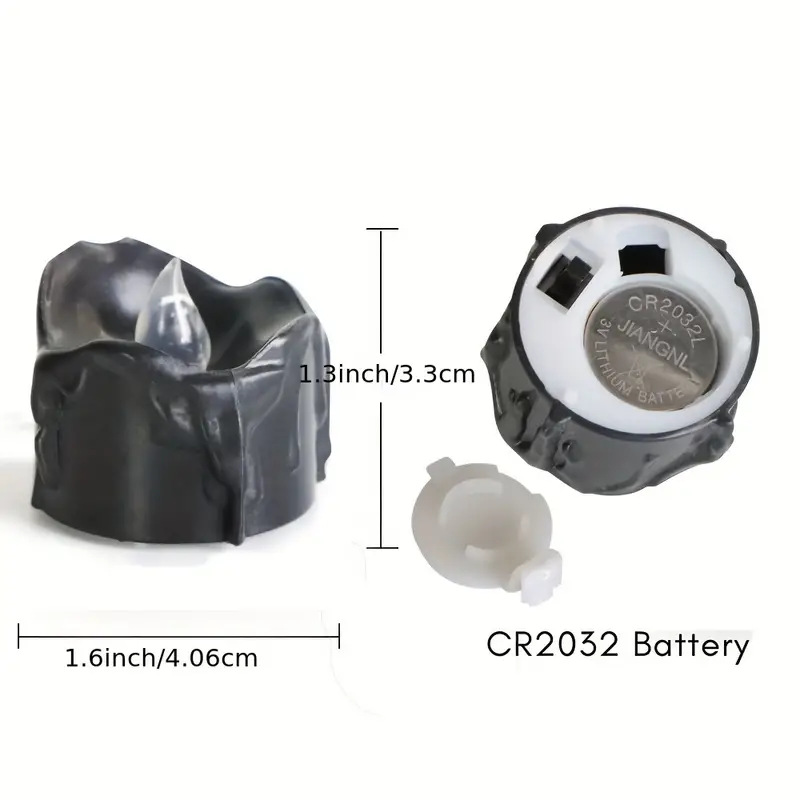 LED Christmas Decorations Black Electronic Wax