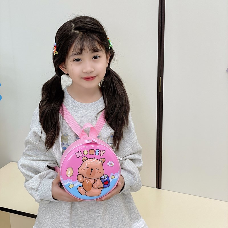 Kindergarten bebé bolsa pequeña de caparazón duro Kapibala mochila para niños y niñas snacks de viaje al aire libre mochila pequeña marea