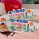 Place name landmark city network red punch milk tea coffee disposable cup set straw brand Xi' an Hangzhou Chongqing cup set