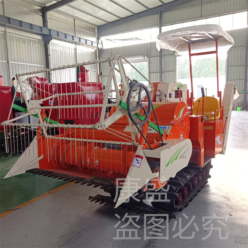 新款全喂入水稻联合收割机套种地大豆收获机稻谷收割机高炮卸粮