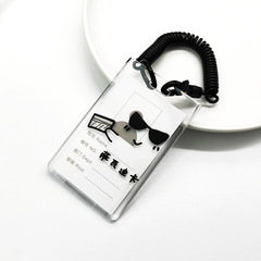 Creative meme text personalized student meal card bus campus ID card holder bus card access card protective case