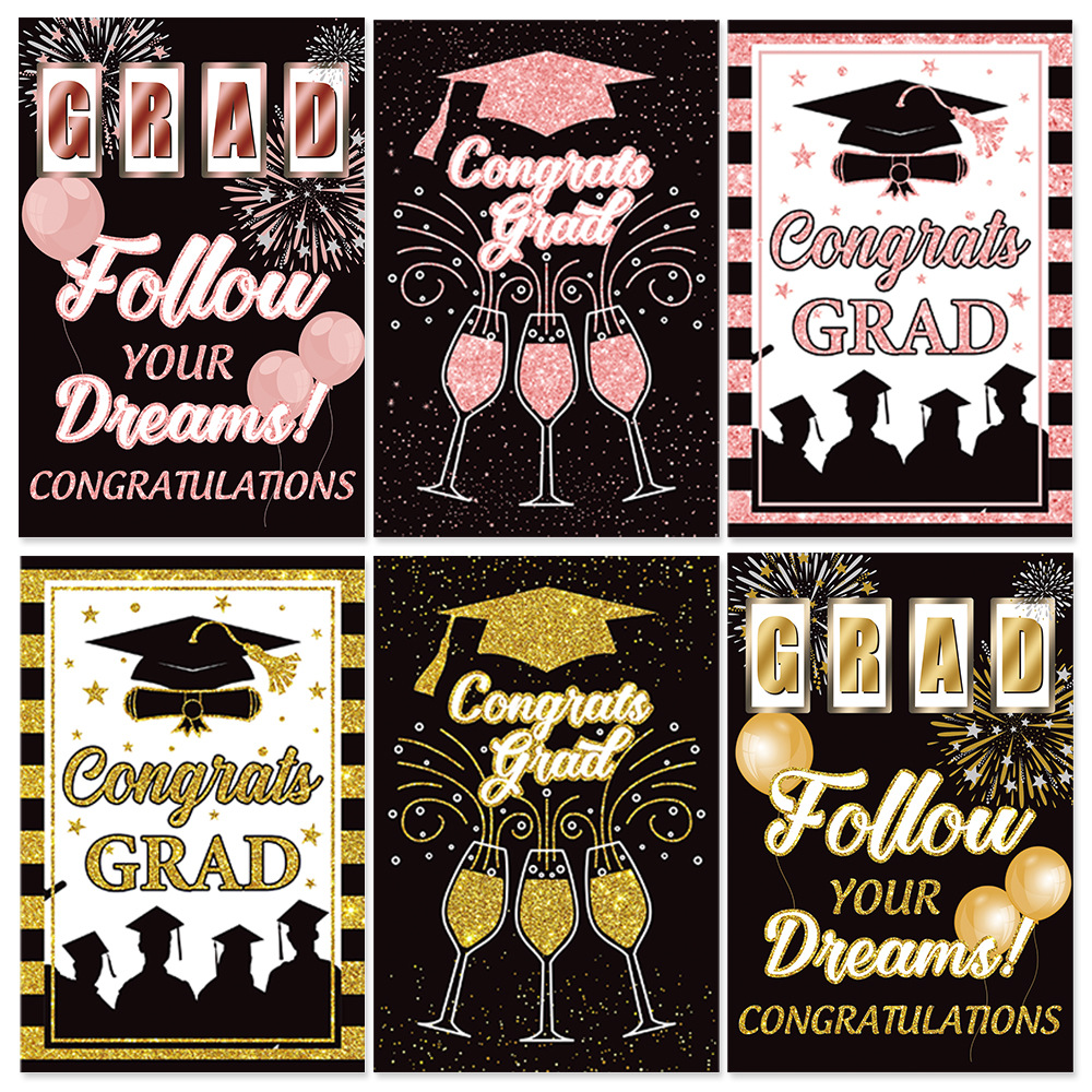 Nueva temporada de graduación fiesta decoración botella de vino pegatinas de la Universidad decoración fiesta vino botella pegatinas adhesivas