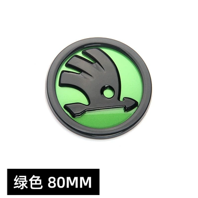 and rear logo 80MM black middle — Car logo - black-and-green-rear-mark