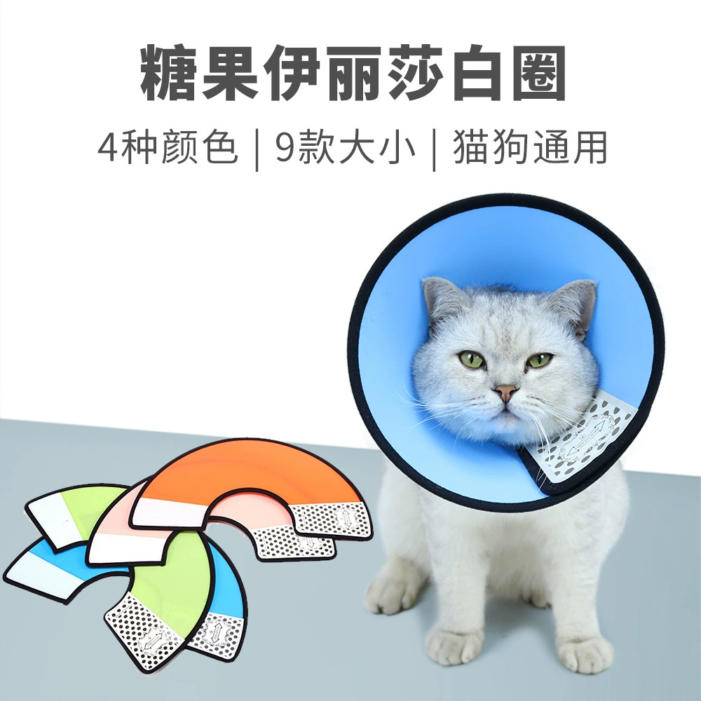 Amazon Candy Elizabeth Ring Ошейник для домашних животных Кольцо с защитой от укусов Кольцо для красоты на липучке Ошейник для кошек и собак оптом