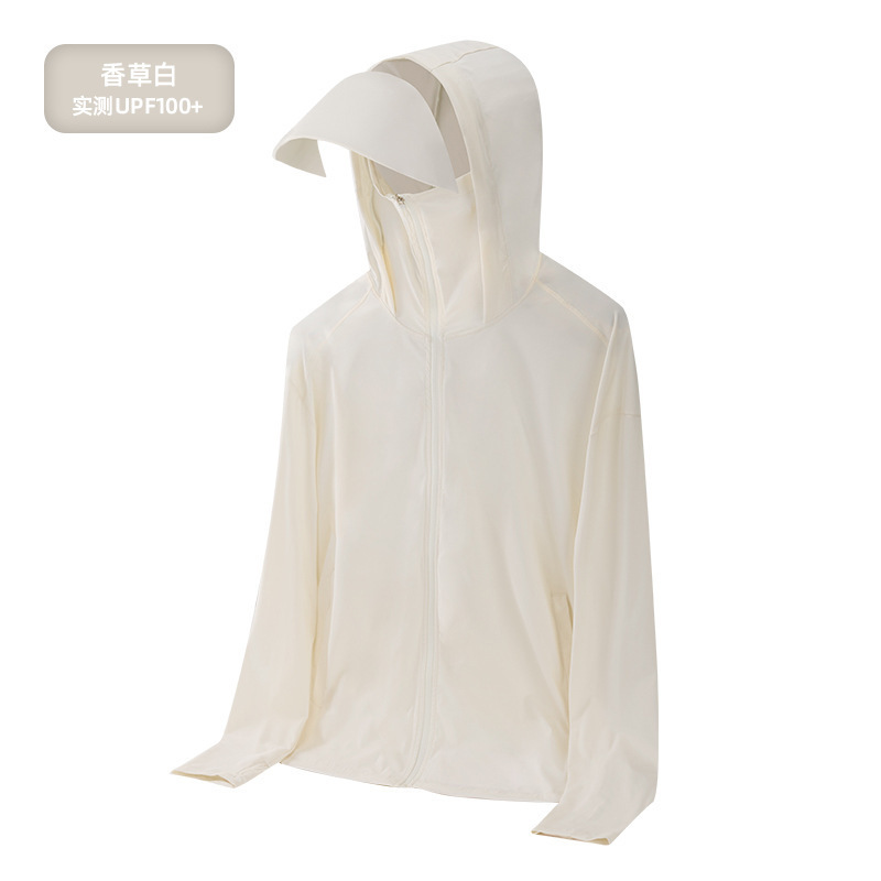 UPF50 + chaqueta de protección solar de verano tendencia suelta de hielo piel piel transpirable chaqueta de protección solar al aire libre para hombres