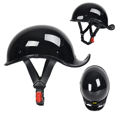 Motorcycle Safety Supplies — Lightweight Cruising Helmet, Summer Flip-Up - glossy-black-mhead-circumference-55-56cm