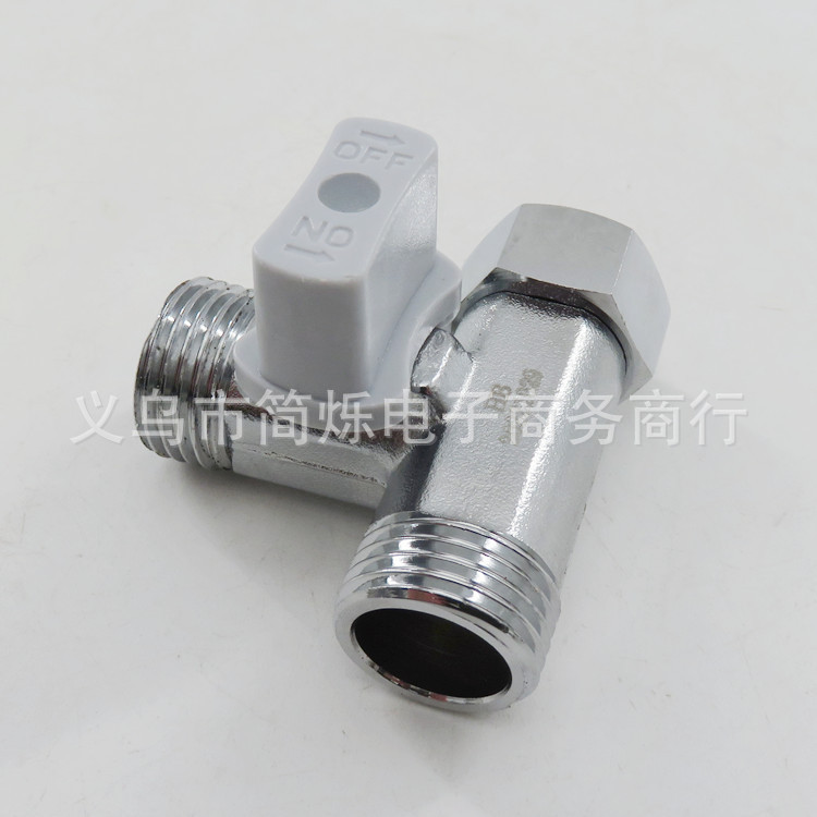 Copper ball valve three-way with union one-point two-way switch water pipe split water separator washing machine 4-point tap Copper ball valve three-way with union one-point two-way switch water pipe split water separator washing machine 4-point tap
