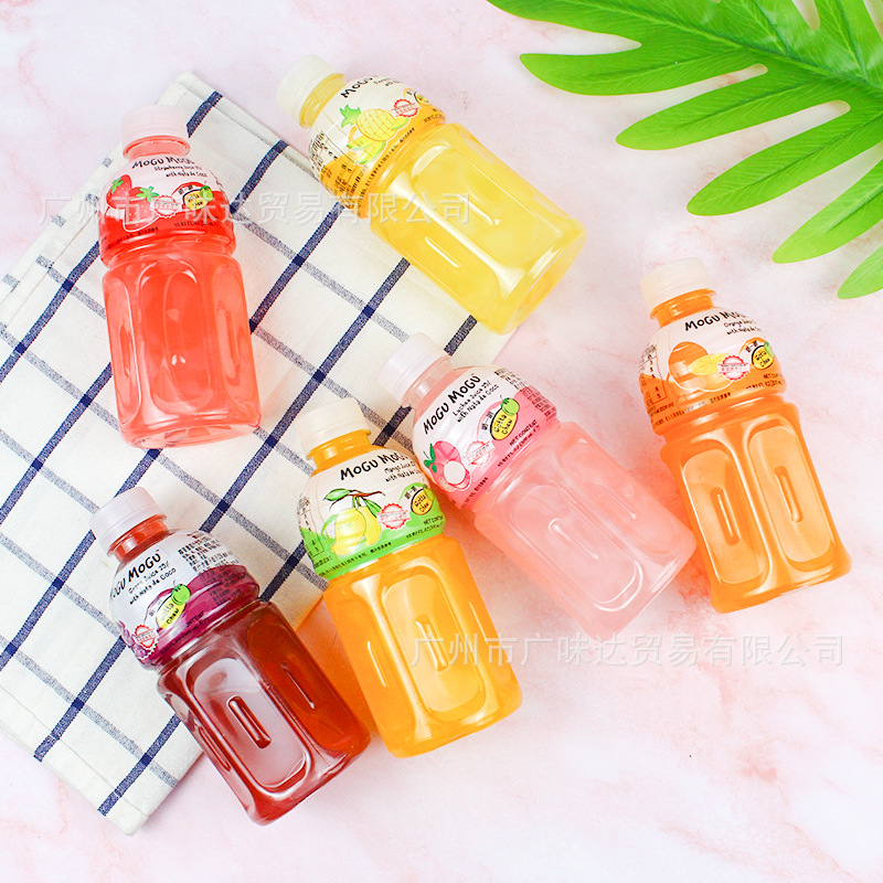 泰国进口MoguMogu摩咕摩咕椰肉果汁饮料葡萄草莓味网红夏日饮品