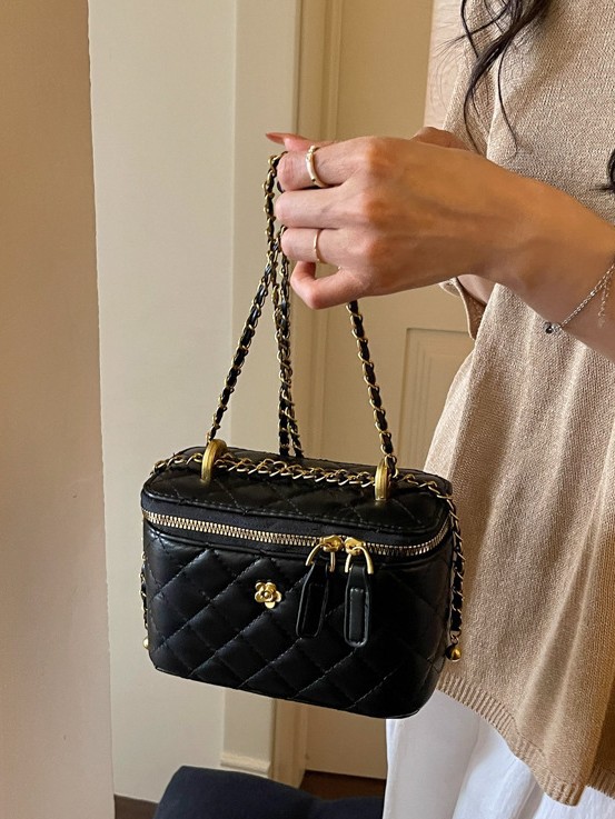 Bolso cuadrado bordado de diamante para mujeres 2026 nuevo comercio exterior de alta calidad humedad moda universal cadena mochila de hombro