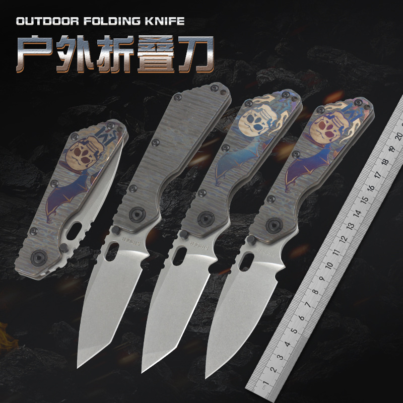 工厂批发挺进者坦克高硬度D2钢户外折叠刀野外露营随身防身小刀