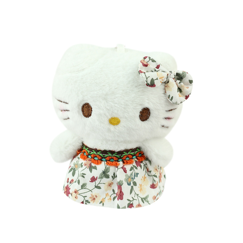 Lindo gatito lindo colgante peluche muñeca pequeña fragancia KT gato bolso colgante llavero muñeca