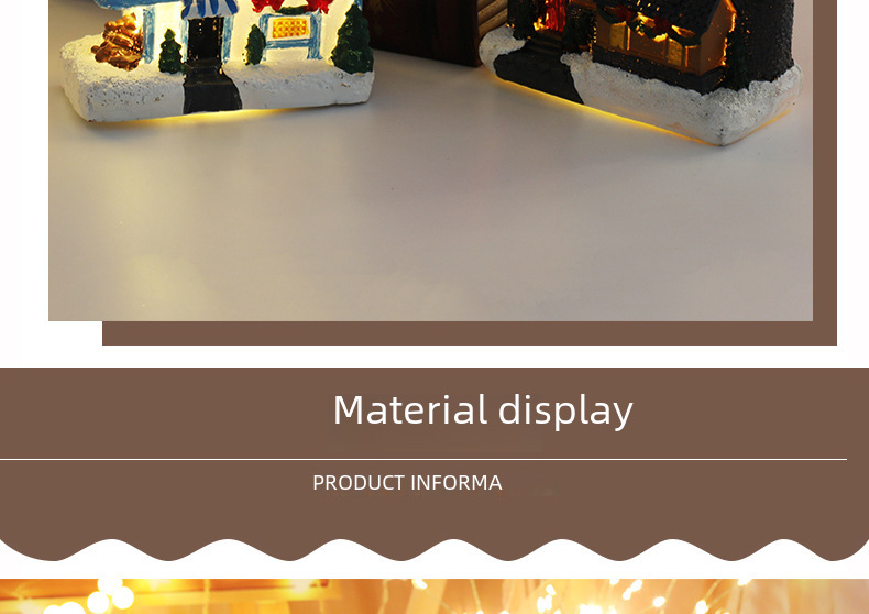 Cross-border New Christmas Decorations Resin Small House Micro Landscape Resin House Christmas Creative Luminous Small House_voghion.com