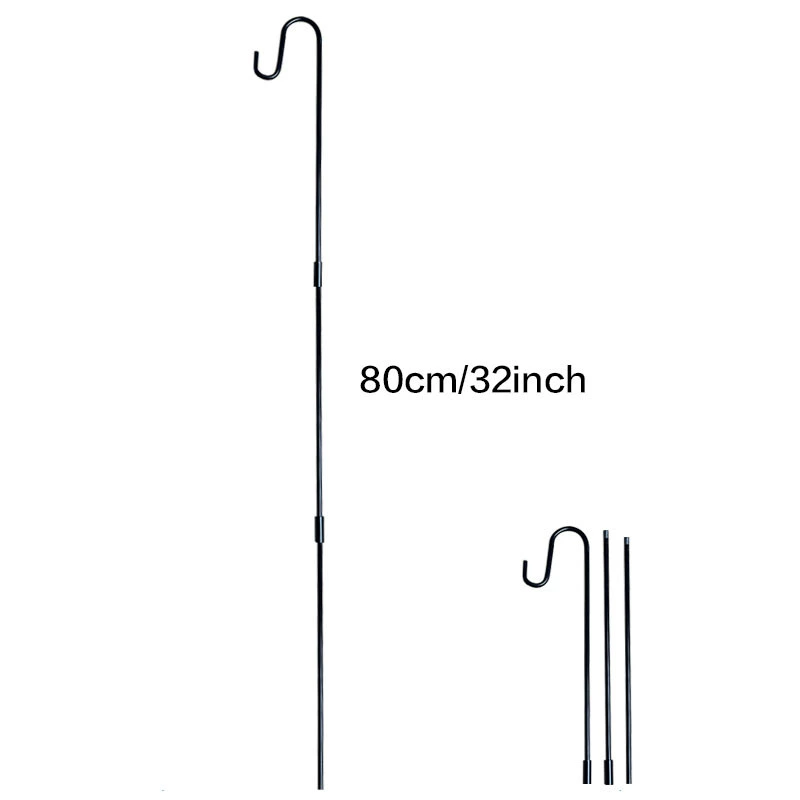 Кованый крюк-шпилька для сада, уличный, устойчивый к ржавчине, для двора, железный крюк, крюк для солнечных светильников, кованый крюк для забора