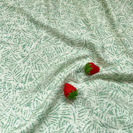 浅绿枝纹 新中式数码印花锦棉面料旗袍裤子连衣裙上衣汉服diy面料