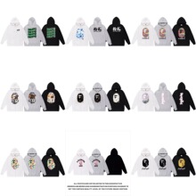 跨境潮牌字母印花春秋时尚百搭卫衣男女休闲宽松连帽衫代发