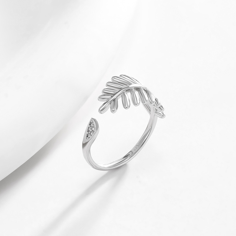 Xuping joyería comercio exterior hojas transfronterizas anillo abierto de dedo índice ajustable anillo de personalidad simple