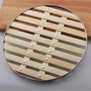 Bamboo Steamer Rack Round Household Thickened Bamboo Steaming Tray Universal Steaming Grid Factory Export Wholesale