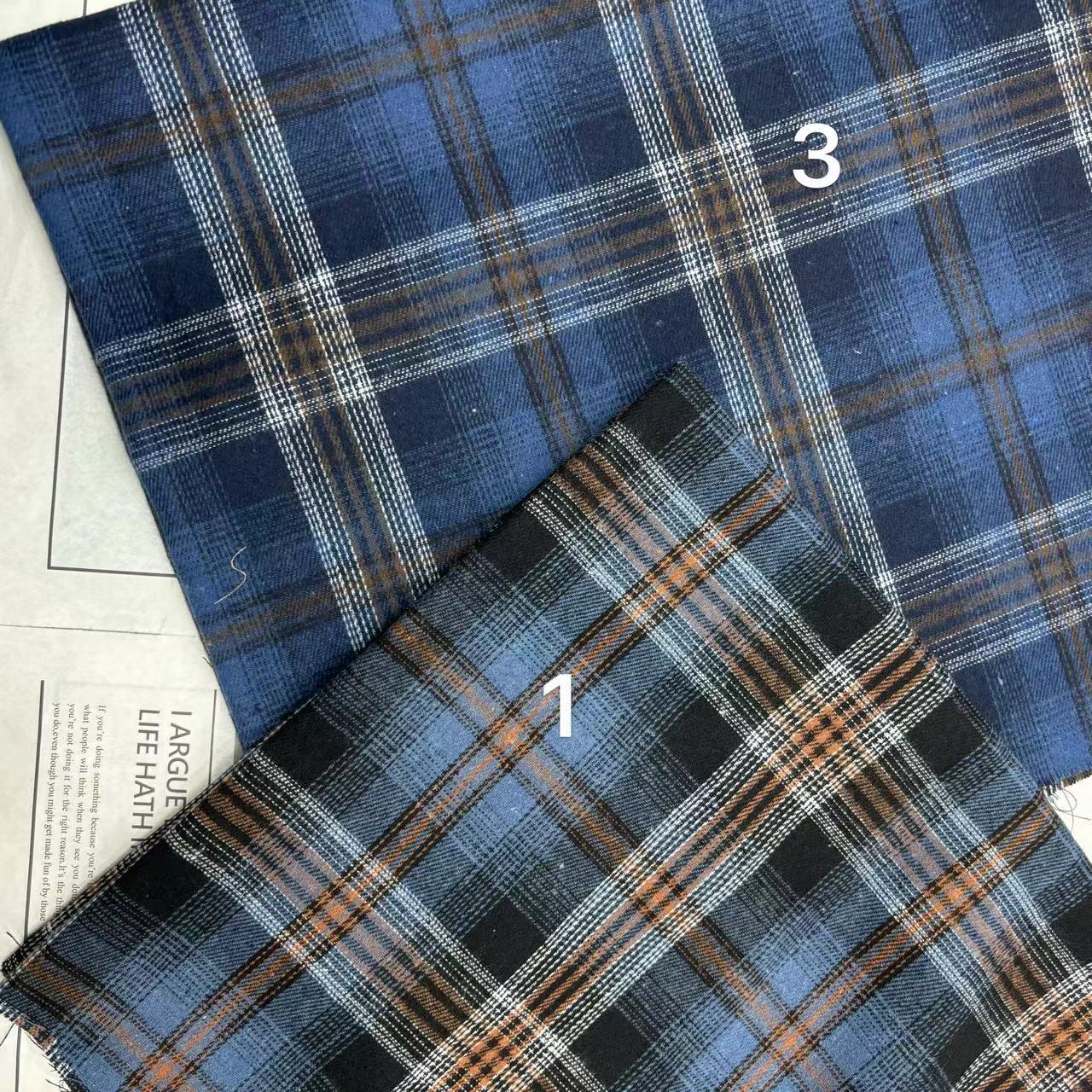 秋冬磨毛格子男装女装衬衫格子童装外套睡衣抱枕包包鞋材帽子格子