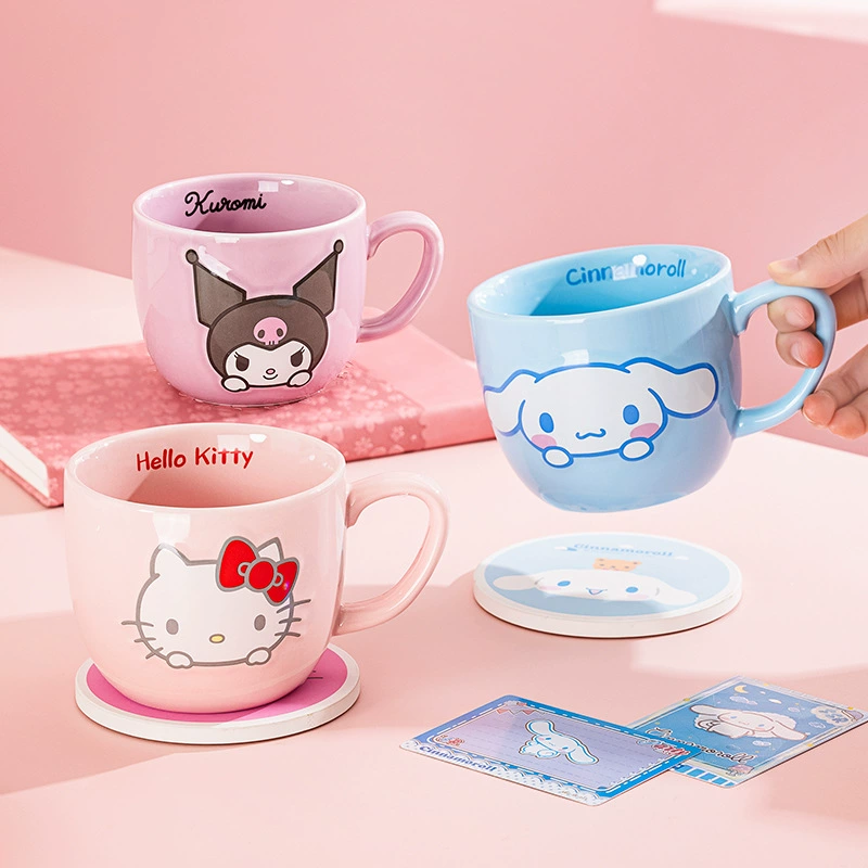 三丽鸥 Ceramic Mark Cup Drink Water Milk Juice Cup Office Tea Cup Big Ear Dog New Product Promotion