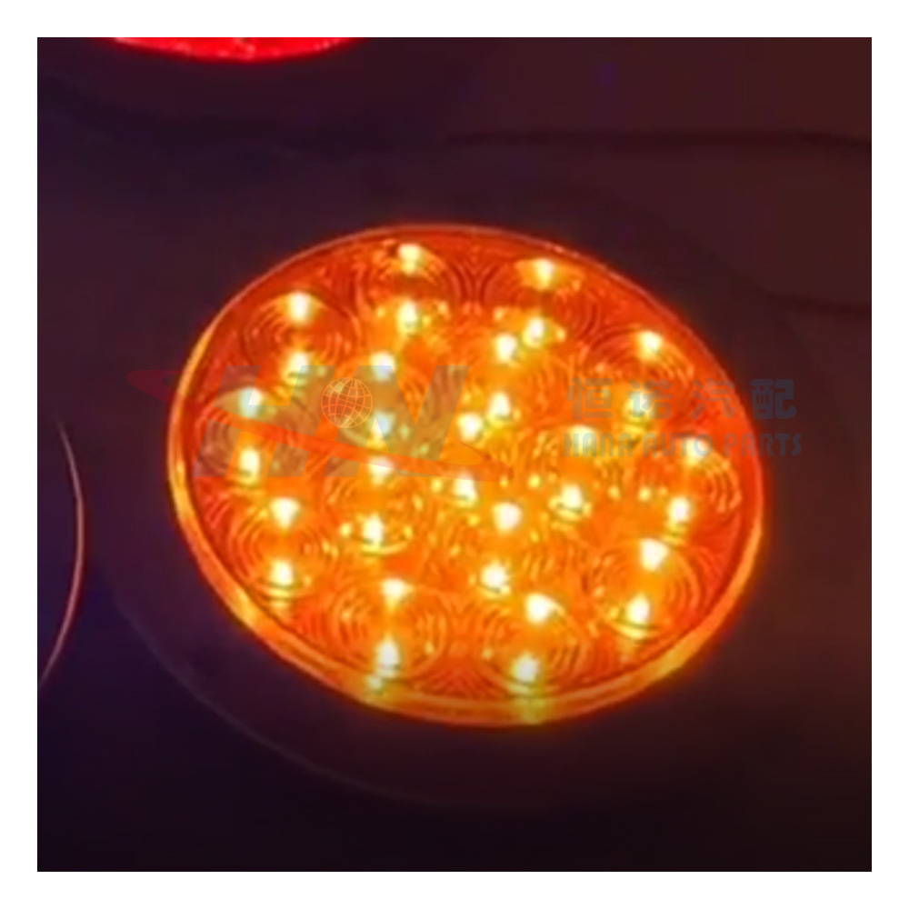 24V MEDIADOS DE-set remolque Grande Cuatro ronda LED luz trasera de freno luz de flash camión cuádruple combinación luz trasera