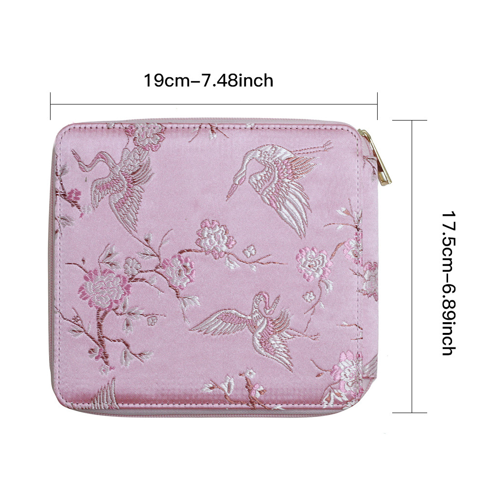 Aguja de tejido transfronteriza de aluminio óxido rosa en forma de ganchillo de bambú pulido a mano mango de ganchillo de bambú 9 piezas