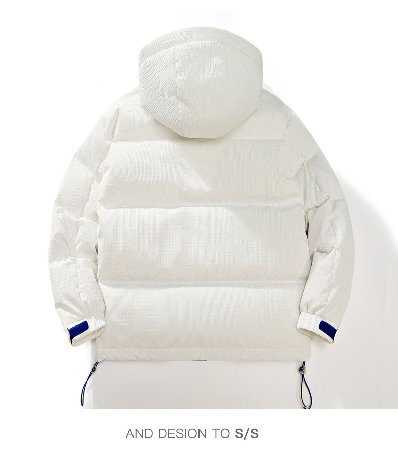 Piumino d'anatra bianco da uomo, nuovo, spesso e caldo, giacca invernale alla moda, corta_voghion.com