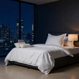 酒店布草四件套宾馆民宿床上用品套件星级酒店布草床单被套单件