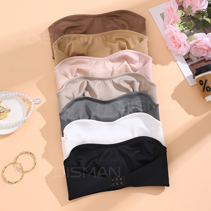 European and American Front Button Bra, Strapless, Non-Falling, Beautiful Back, Non-Slip, Invisible, Traceless Tube Top, Push-Up Breathable Bra, Thin Style