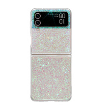 适用三星zflip4手机壳zflip3折叠保护套 创意闪粉滴胶防摔手机套