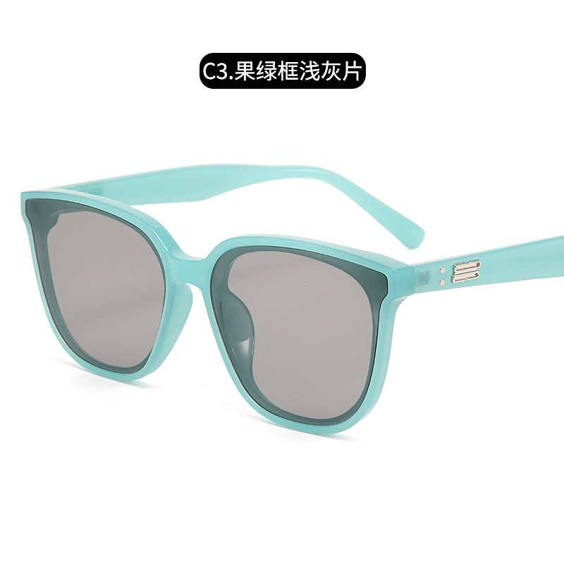 Gafas de sol gm para mujer, protección solar, gafas de sol anti-UV, gafas de sol UV400 con montura cuadrada para mujer, estilo coreano