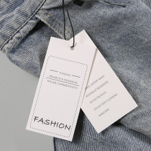 服装吊牌现货白色简约男装女装牛仔裤吊牌通用挂牌标签挂牌合格证