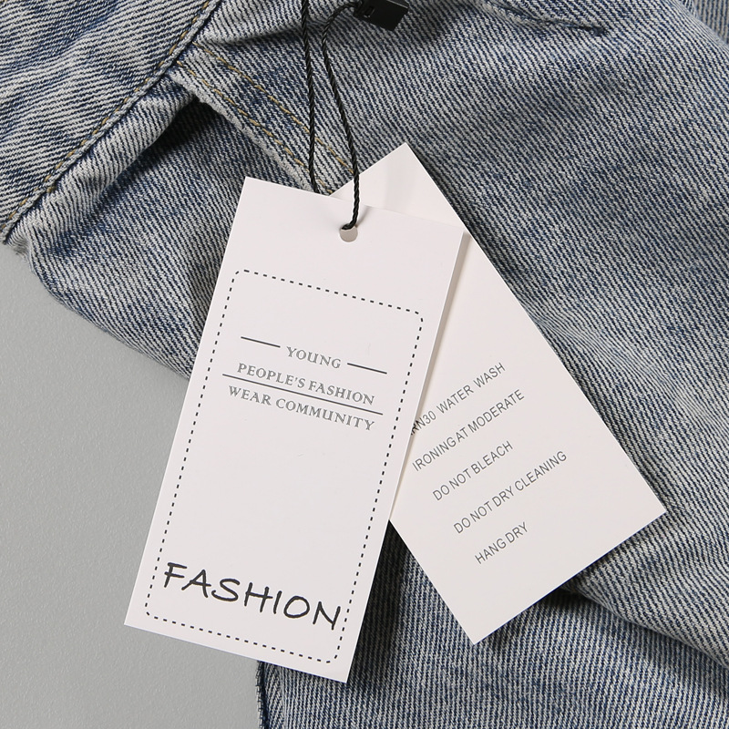 服装吊牌现货白色简约男装女装牛仔裤吊牌通用挂牌标签挂牌合格证