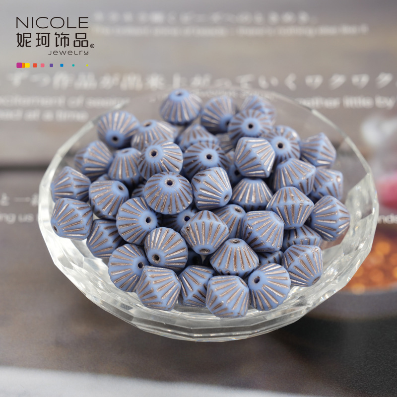 Importado checo Baosha cuentas de linterna de vidrio con cuentas hechas a mano Pulsera de 11mm accesorios de material de bricolaje alrededor de 100 piezas