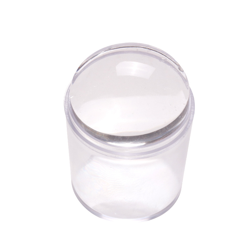 Manicuría transparente sello de silicona transparente cabeza de impresión 3.8cm con cubierta al por mayor DIY herramientas de impresión directas de fábrica