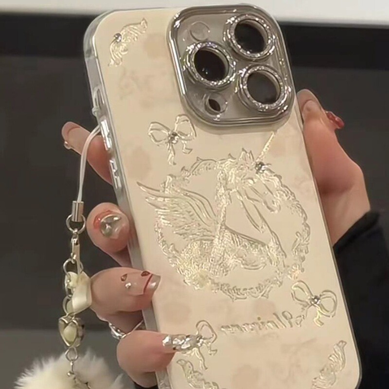 Suitable for Apple 16 Pro Feather Case 12 Premium Pegasus iPhone 14 Phone Case 17 Pro Full Coverage Lens Film 11