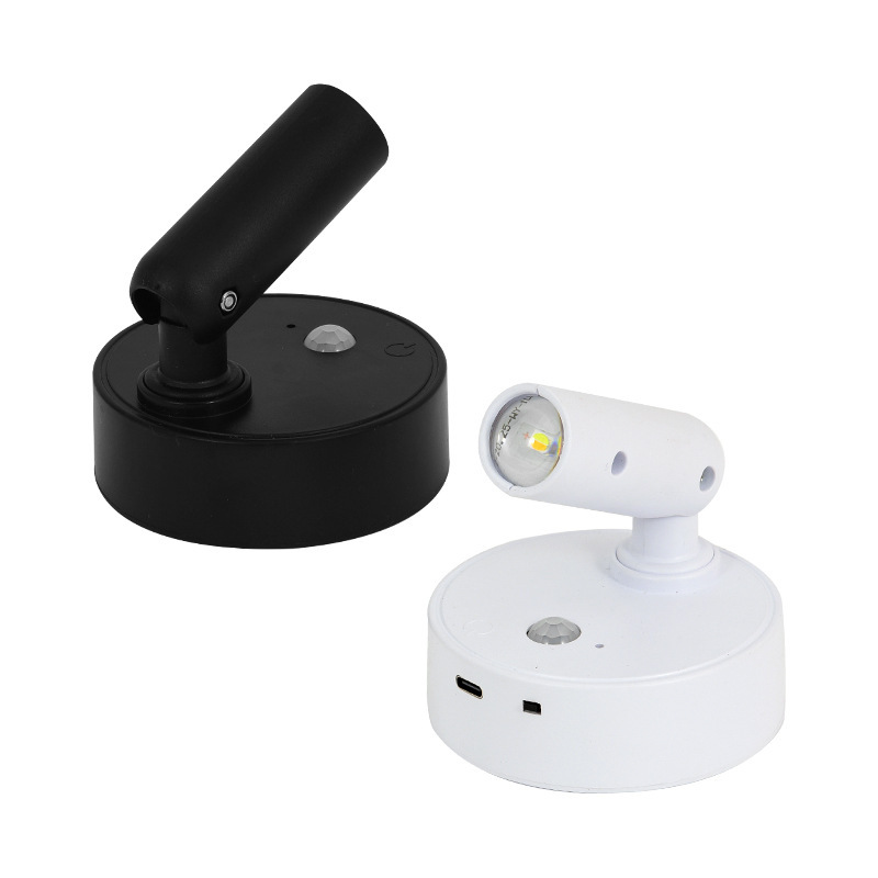 Lámpara de pared recargable sin cableado inalámbrica luz de absorción magnética sin cableado dormitorio luz de lectura de cabecera fotografía de atmósfera luz de pared